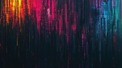 Abstract Dark Background In Style Of Digital Glitch Noise Backdrop Image