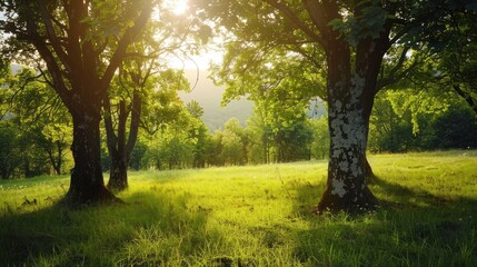 Sticker - morning in the forest