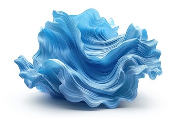 Wall Mural - Abstract blue fabric wave form