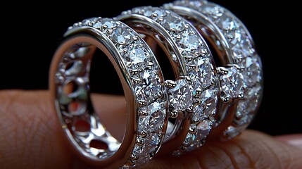 Sticker - ring with diamonds