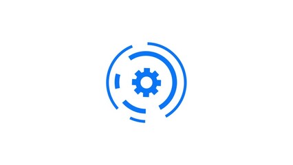 Settings Icon Animation. Data Settings Mechanism Gear Report Document Chart.