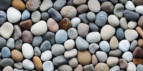 Canvas Print - pebble texture in the form of a stone wall