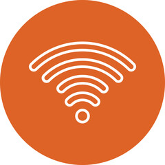 Canvas Print - Wifi line circle icon