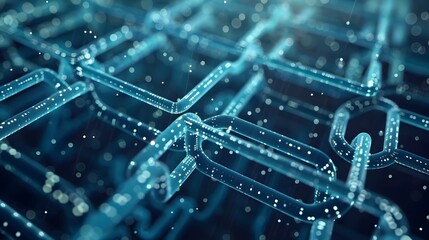 Wall Mural - luminous digital crystal network visualizing the interconnected complexity of futuristic technology