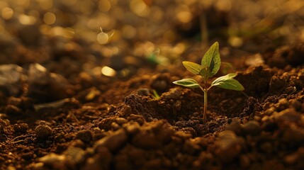 Canvas Print - sprout in the ground