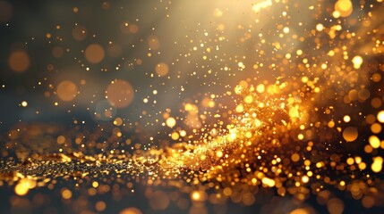 Wall Mural - gold explosion amidst a swirling vortex of glowing particles, creating a mesmerizing spectacle again