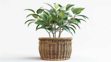 Sticker - plant in a wicker basket