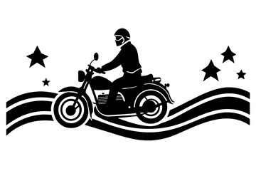 Wall Mural - vintage motorcycle silhouette vector illustration