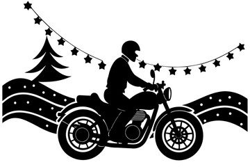 Wall Mural - vintage motorcycle silhouette vector illustration