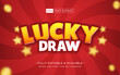 © ezabbie - lucky draw text text effect design. casino game
