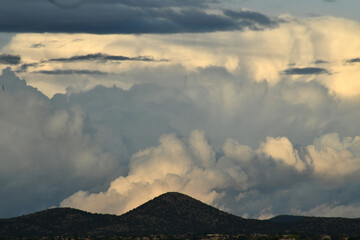 Cloud bank wall hill desert