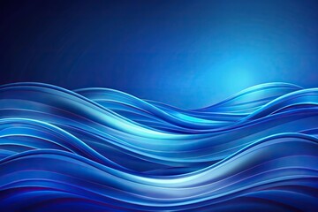 Wall Mural - Abstract background with deep blue wavy shapes , abstract, blue, background, waves, shapes, design, textured, artistic, modern, smooth, flow, movement, vibrant, vivid, backdrop, fluid, pattern