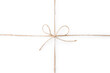 © New Africa - Linen rope string with bow isolated on white, top view
