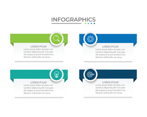 Infographic elements design template, business concept with 4 steps