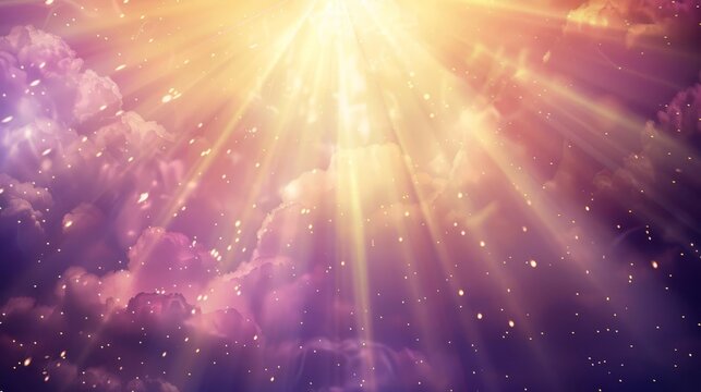 divine light illuminating heavens symbolizing gods presence love and grace concept illustration