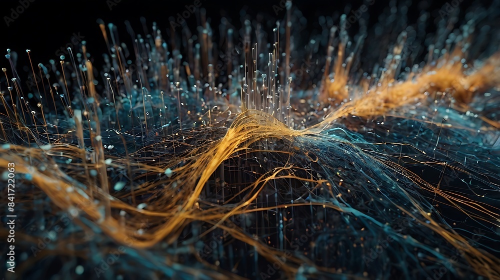Data movement and placement, with data represented as dynamic particles ...