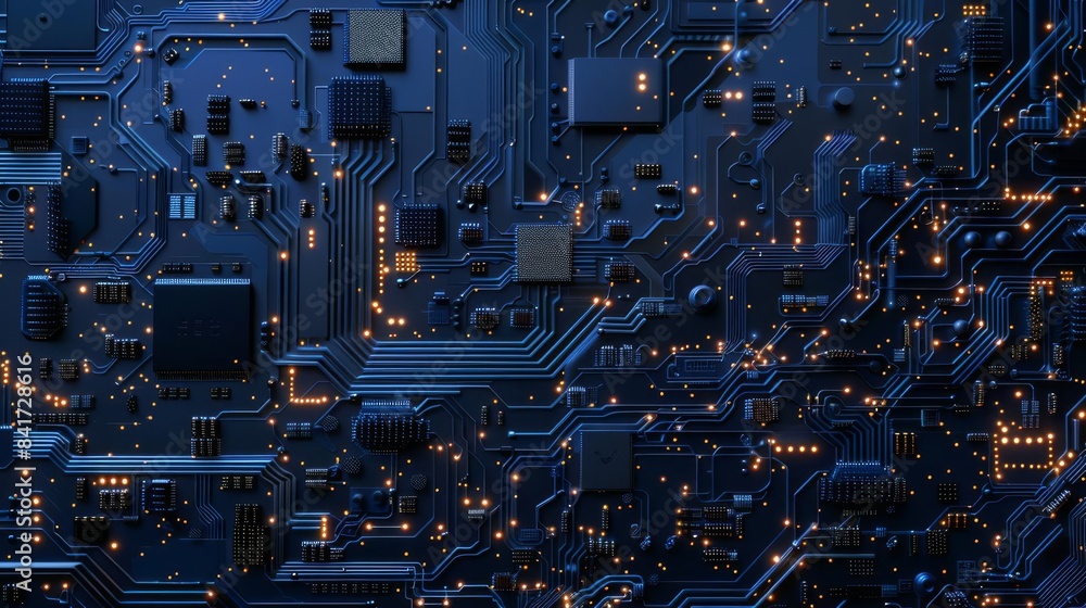 A backdrop background that captures the convergence of a microchip and ...