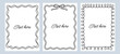 © Mariia - Set black frames template with space for text. Hand drawn wavy frames isolated on background. Vertical border frame card