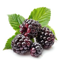 Wall Mural - Boysenberry isolated on white background  
