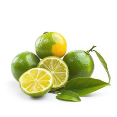 Wall Mural - Calamansi isolated on white background 