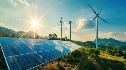 Poster - Installation of environmentally friendly solar and renewable energy plants located in landfill sites. Renewable energy, electricity, solar, power, environment, energ, technology, industrial