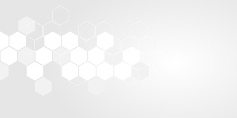 Wall Mural - hexagonal abstract background with light. hexagonal vector abstract technology background. molecule 