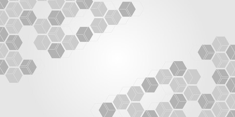 Wall Mural - hexagonal abstract background with light. hexagonal vector abstract technology background. molecule 