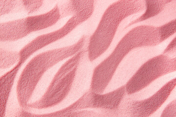 beautiful background, photo of pink sand from above, pink beach, miracle of nature, texture, photo b