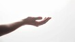 © Bijac - mysterious hand holding an unknown object cut out on a white background evoking curiosity and intrigue conceptual photography