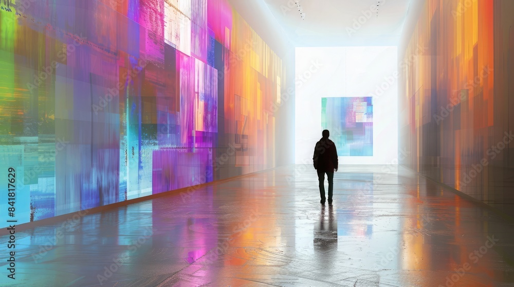 Big data patterns transformed into AI-generated art showcased in a ...