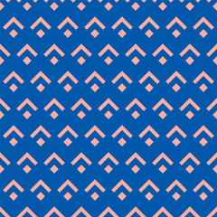 Wall Mural - Blue seamless pattern with pink square