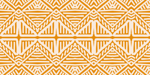 Wall Mural - Hand drawn Batik seamless pattern. Geometric doodle abstract background, Ethnic wallpaper. Tribal  vector texture. Aztec style. Folk embroidery, Scandinavian art, African rug, tile design.