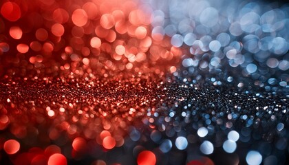 Wall Mural - abstract red blue and black defocused background bokeh lights