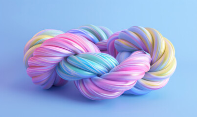 Poster - a colored rainbow metallic 3d design, soft color blending, holographic luminous style.