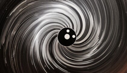 Wall Mural - black and white lines in circle abstract background yin and yang symbol dynamic transition illusion