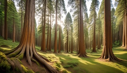 Wall Mural - cedar forest