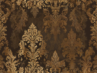 Elegant design wallpaper with gold pattern