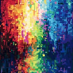 Wall Mural - abstract pixel art background 