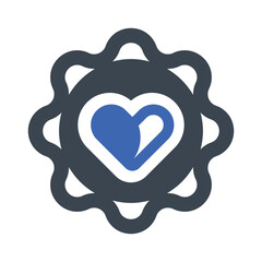 Wall Mural - Love badge Icon