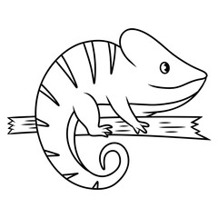 Canvas Print - chameleon icon illustration