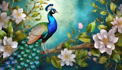 Canvas Print - peacock in the park