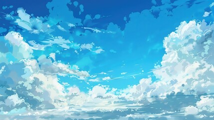 Wall Mural - Cloudy background with a sky of blue