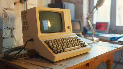 An old original Apple Mac computer showcased in a museum, representing the historical significance of Apple's technology.