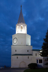 Wall Mural - The Spasskaya Tower at Kazan Kremlin during the blue hour