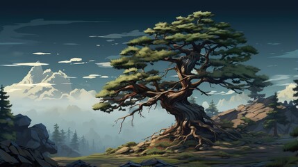 Wall Mural - tree on the beach