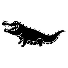 Wall Mural - crocodile icon logo