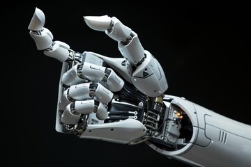 Poster - a robot hand with a finger up