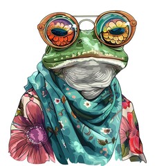 Wall Mural - Frog Boho-Chic fashion