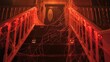 © TheWaterMeloonProjec - Bloody Halloween decorations include eerie spider webs