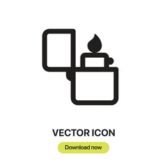 Poster - Lighter icon vector. Linear-style sign for mobile concept and web design. Lighter symbol illustration. Pixel vector graphics - Vector.
